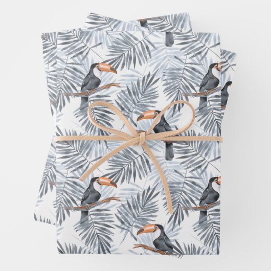 Gray Toucan Geschenkpapier Set (Beispiel)