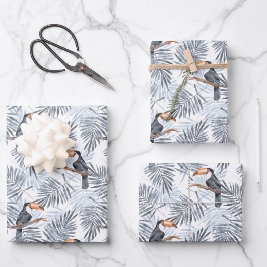 Gray Toucan Geschenkpapier Set (Vorderseite)