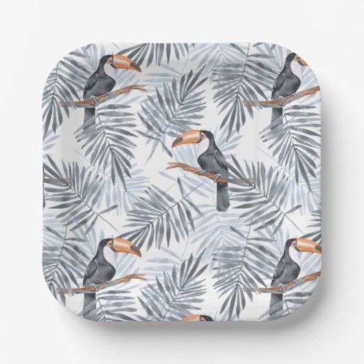 Gray Toucan Pappteller (Vorderseite)