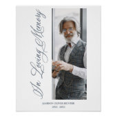 Gray Tradition & Elegantes Foto Beerdigung Liebe Poster (Vorderseite)