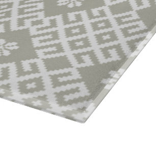 Gray Traditional Lettisch Design Pattern Schneidebrett