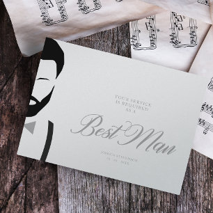 Gray Trauzeuge Silhouette Simple Wedding Vorschlag