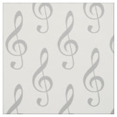 Gray Treble Clef Muster Stoff (Muster)