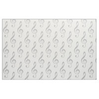 Gray Treble Clef Muster Stoff