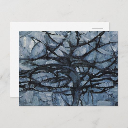 Gray Tree By Piet Mondrian Postkarte (Vorne/Hinten)