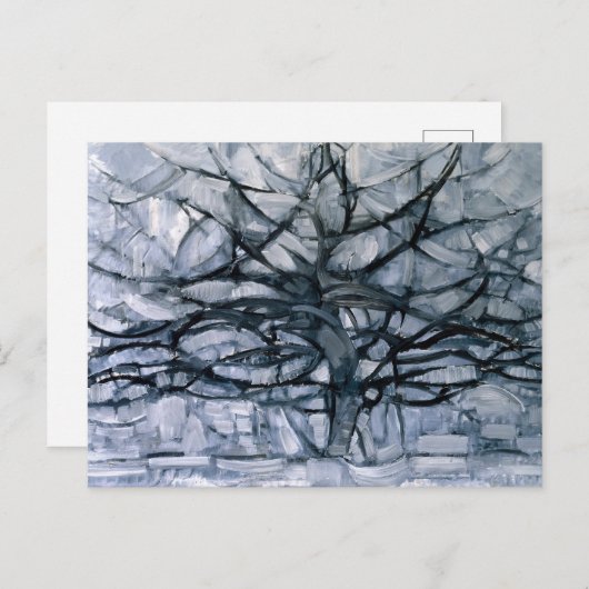 Gray Tree - Piet Mondrian - Abstrakte Art Postkart Postkarte (Vorne/Hinten)