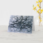 Gray Tree - Piet Mondrian - Abstrakte Kunst Karte (Gelbe Blume)