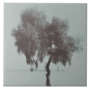 Gray Tree Sketch Fliese