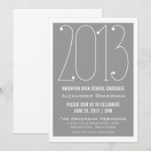 Gray Trendy 2013 Abschluss Einladung (Vorne/Hinten)