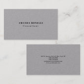 Gray Trendy Einzigartiges Berufliches Minimalistis Visitenkarte (Vorne/Hinten)