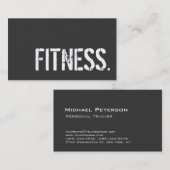 Gray Trendy Personal Trainer Stilvolle Visitenkart Visitenkarte (Vorne/Hinten)