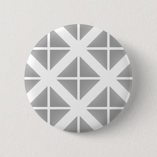 Gray Trendy Triangle Pattern Button (Vorderseite)