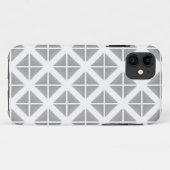 Gray Trendy Triangle Pattern Case-Mate iPhone Hülle (Rückseite (Horizontal))