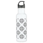 Gray Trendy Triangle Pattern Edelstahlflasche (Vorderseite)