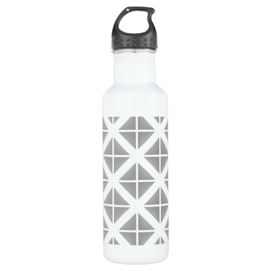 Gray Trendy Triangle Pattern Edelstahlflasche (Vorderseite)