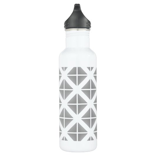 Gray Trendy Triangle Pattern Edelstahlflasche (Rechts)