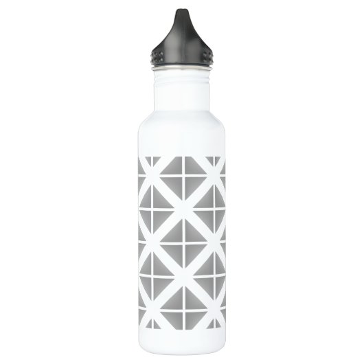 Gray Trendy Triangle Pattern Edelstahlflasche (Links)