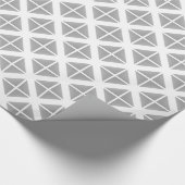 Gray Trendy Triangle Pattern Geschenkpapier (Ecke)