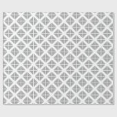 Gray Trendy Triangle Pattern Geschenkpapier (Flach)