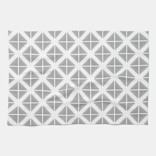 Gray Trendy Triangle Pattern Geschirrtuch (Horizontal)