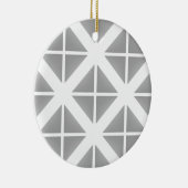 Gray Trendy Triangle Pattern Keramikornament (Rechts)