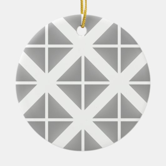 Gray Trendy Triangle Pattern Keramikornament (Vorne)