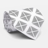 Gray Trendy Triangle Pattern Krawatte (Gerollt)