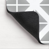Gray Trendy Triangle Pattern Mousepad (Ecke)
