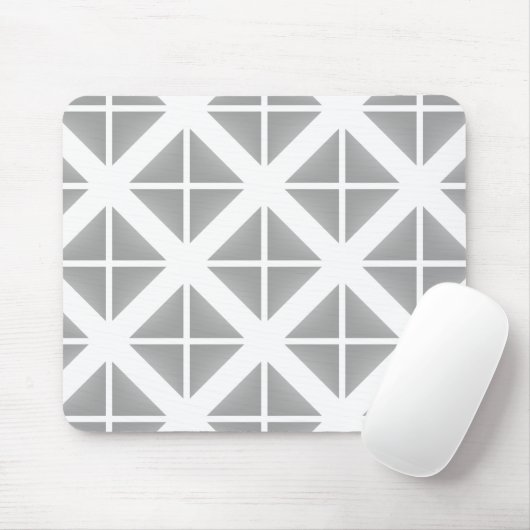 Gray Trendy Triangle Pattern Mousepad (Mit Mouse)