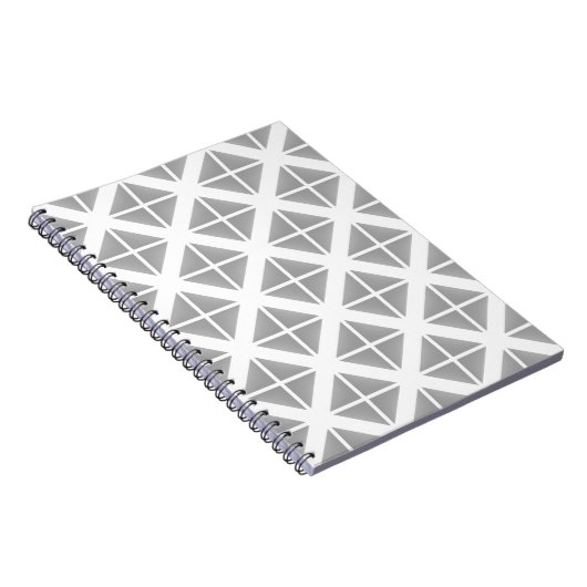 Gray Trendy Triangle Pattern Notizblock (Rechte Seite)