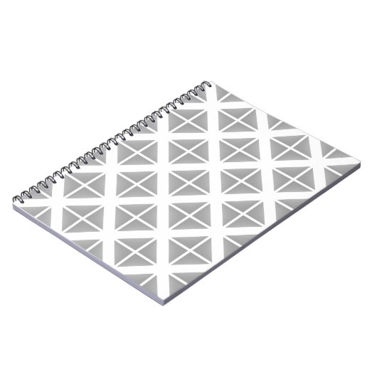 Gray Trendy Triangle Pattern Notizblock (Linke Seite)