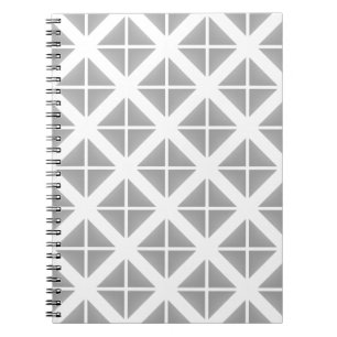 Gray Trendy Triangle Pattern Notizblock