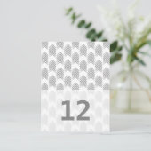 Gray Tribal Arrows Tischnummer Postcard (Stehend Vorderseite)