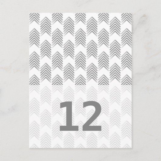 Gray Tribal Arrows Tischnummer Postcard (Vorderseite)