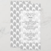 Gray Tribal Arrows Wedding Menu Menükarte (Vorne/Hinten)