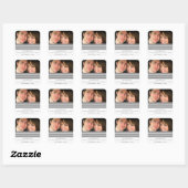 Gray Triple Stripe Save the Date Stickers (Blatt)
