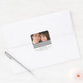 Gray Triple Stripe Save the Date Stickers (Umschlag)