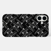 Gray Trombone Crosshatch Case-Mate iPhone Hülle (Rückseite (Horizontal))