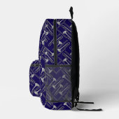 Gray Trombone Crosshatch Pattern Bedruckter Rucksack (Rechts)