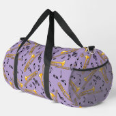 Gray Trombone Crosshatch Pattern Duffle Bag (Rechte Ecke)