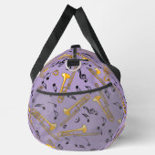 Gray Trombone Crosshatch Pattern Duffle Bag (Rechts)