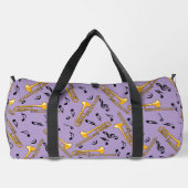 Gray Trombone Crosshatch Pattern Duffle Bag (Rückseite)