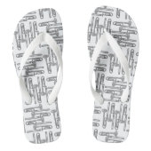 Gray Trombone Crosshatch White Pattern Badesandalen (Fußbett)