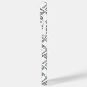 Gray Trombone Crosshatch White Pattern Case-Mate iPhone Hülle (Rückseite / Links)