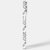 Gray Trombone Crosshatch White Pattern Case-Mate iPhone Hülle (Rückseite / Rechts)