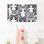 Gray Tuxedo Cats Banner (Insitu)
