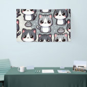 Gray Tuxedo Cats Banner (Messeveranstaltung)