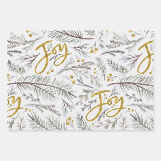 Gray Twigs Geschenkpapier Set (Vorderseite)