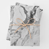 Gray "Twilight Marble Fantasy" Marmortexturwrap Geschenkpapier Set (Beispiel)