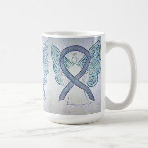 Gray Twinkle Awareness Ribbon Angel Art Tasse